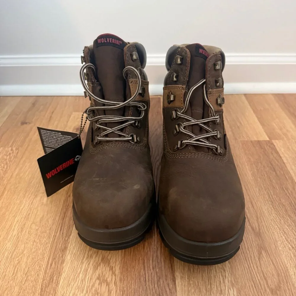 Wolverine Cabor 6" Waterproof Composite Toe Boots | Dark Coffee | Men’s 9 EW - Picture 4 of 12